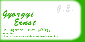 gyorgyi ernst business card